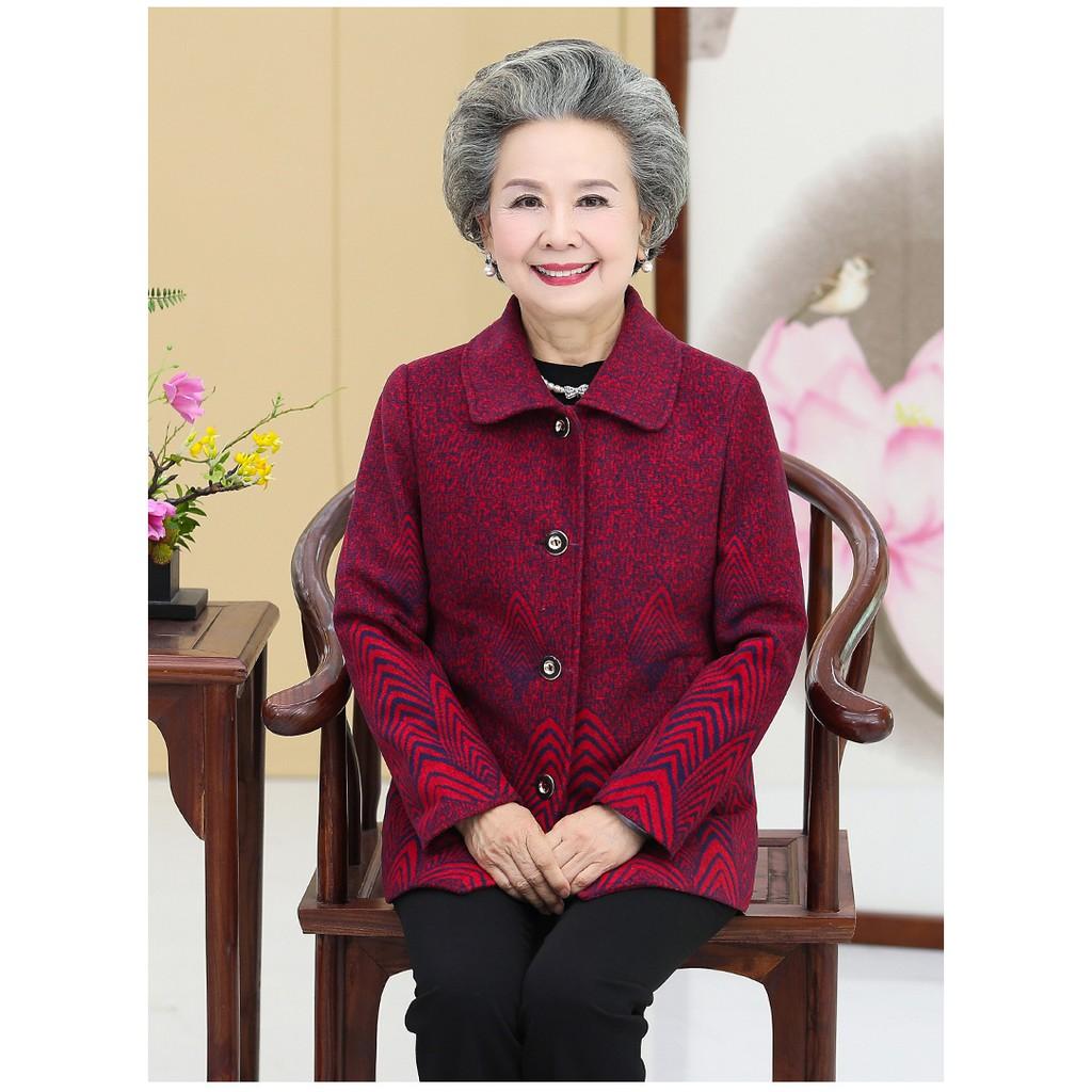 Áo khoác cho người già trong lót vải lụa, khoác sóng