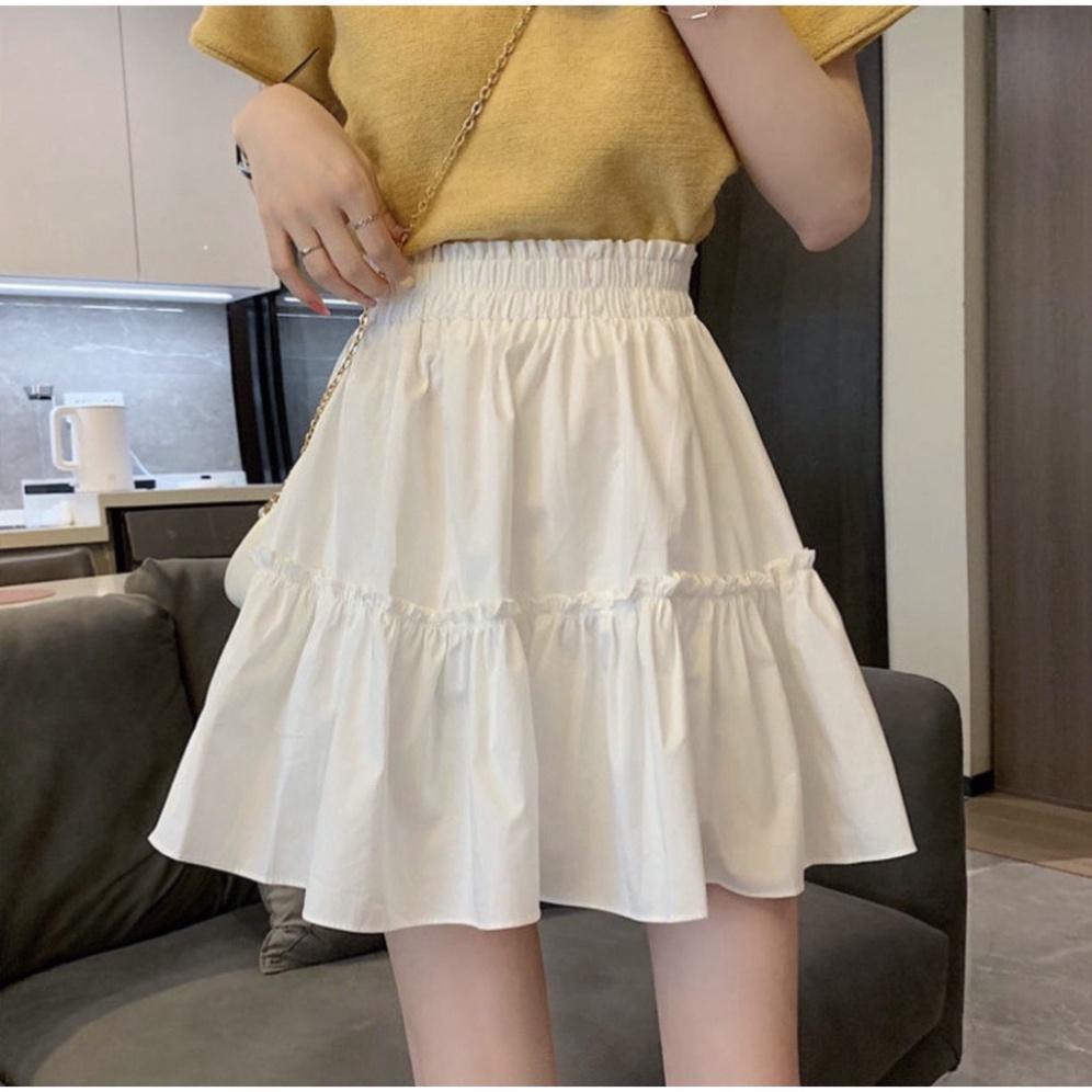 Chân váy nữ thời trang 2 tầng xòe ngắn nhún bèo CV414 SUTANO