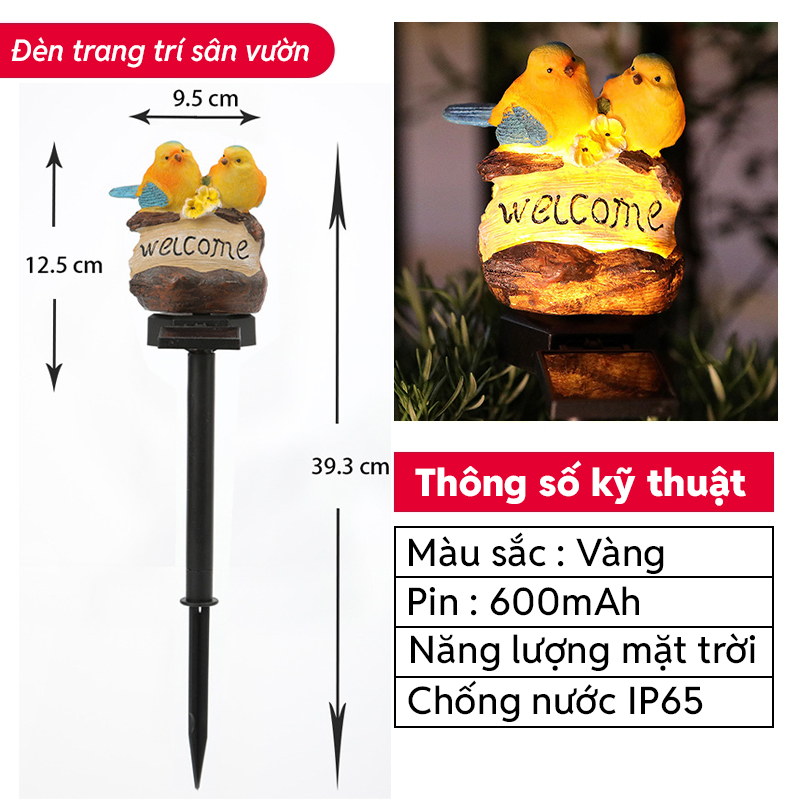 Đèn Trang Trí Năng Lượng Mặt Trời Tổ Chim, Tạo Không Gian Ấm Áp Cho Gia Đình Bạn - DA3012