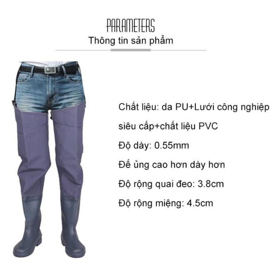 Ủng đi mưa dài đến đầu gối one size 44 trở xuống
