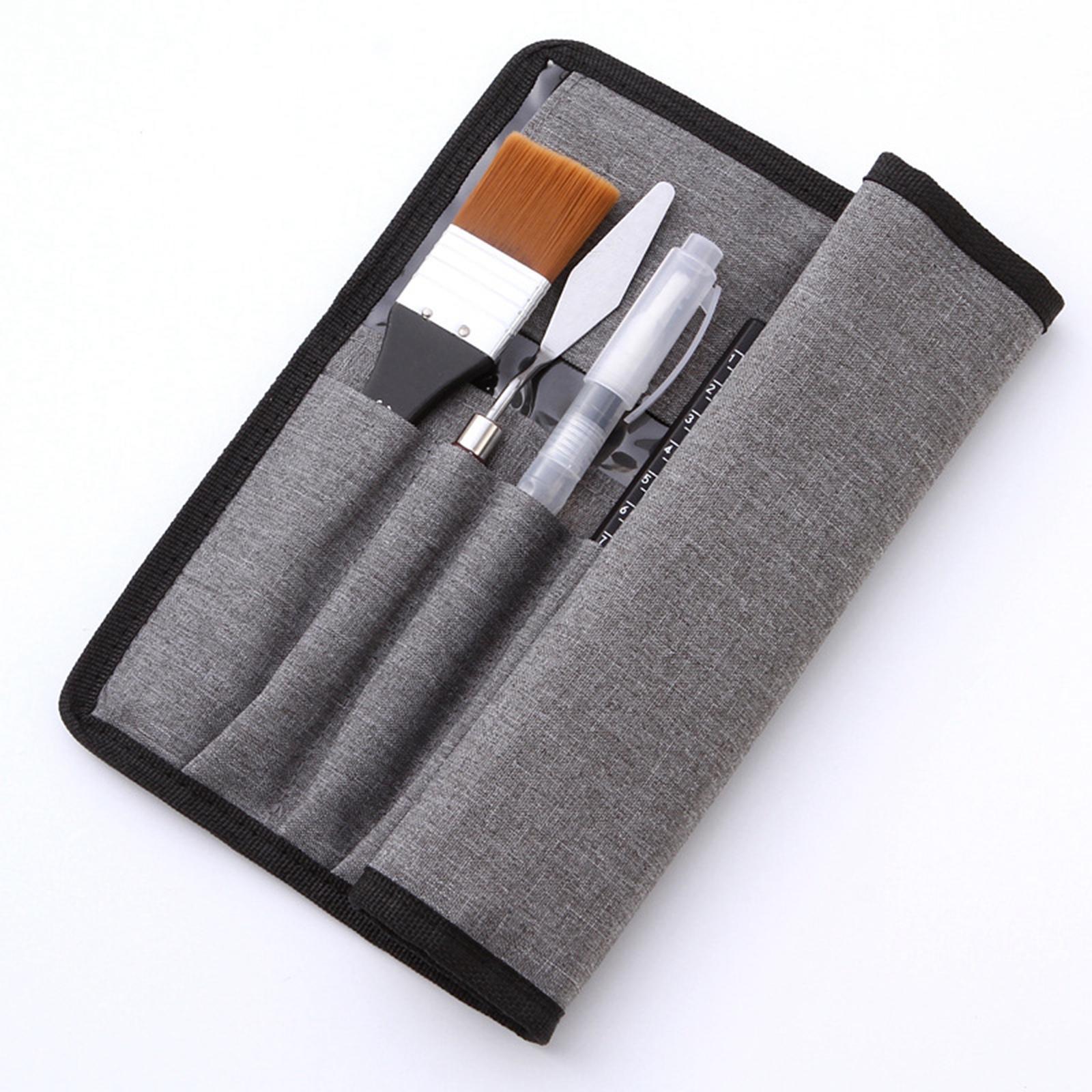 Artist Paint Brush Set Wood Handle Nylon Brushes