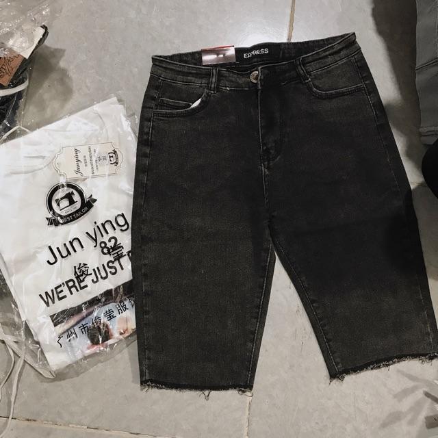 Quần jeans ngố xám đậm mềm giãn siêu đẹp- hình thật chính chủ