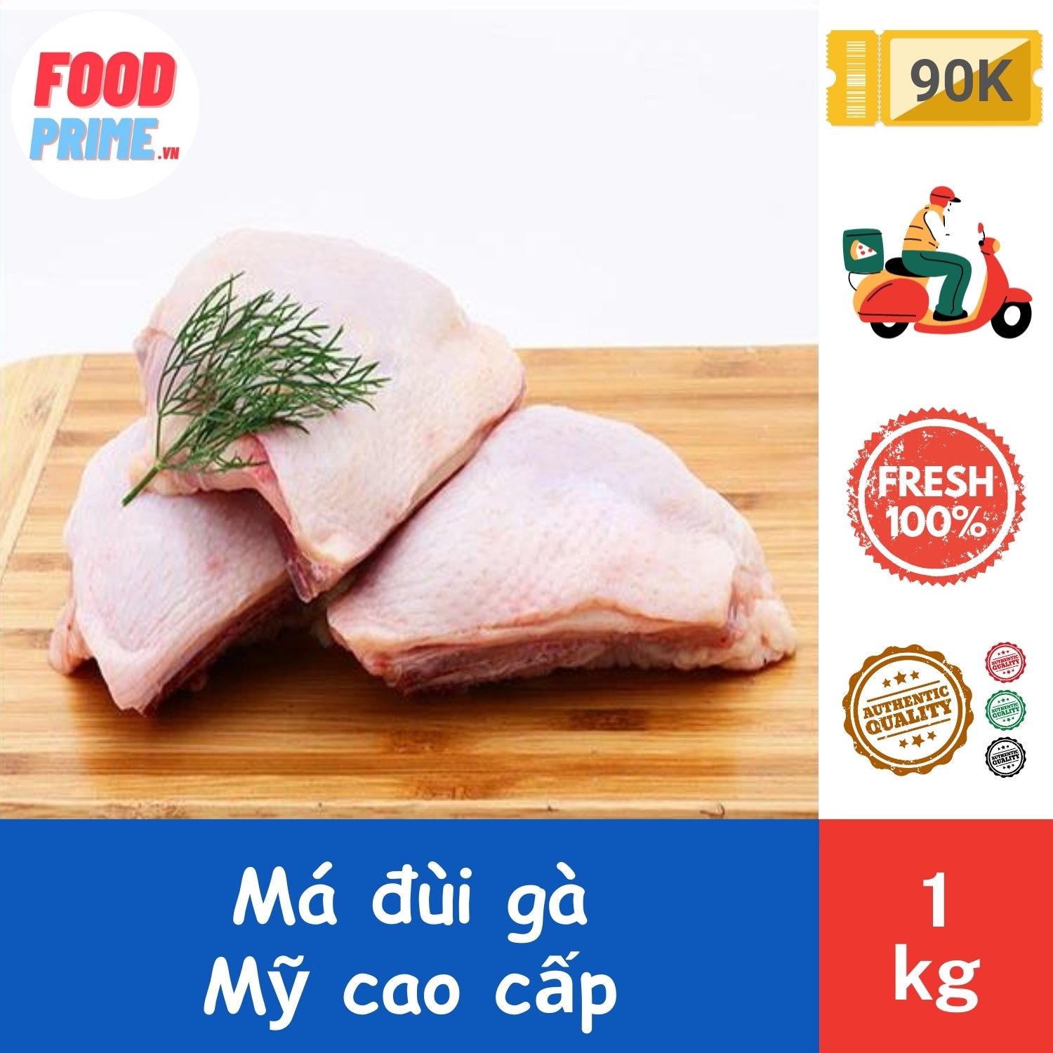 Má Đùi Gà Túi 1kg Premium - FoodPrime Market