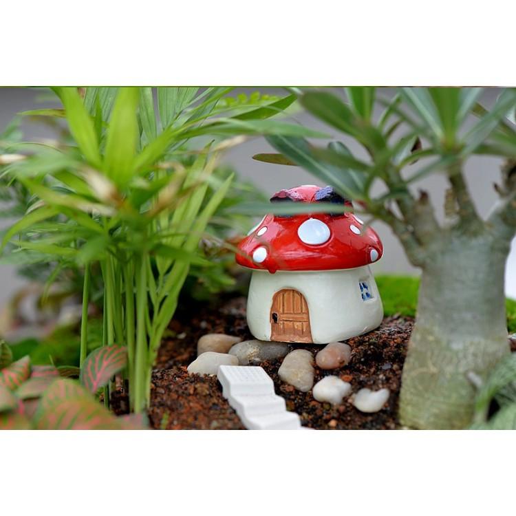 KHO-HN * Mô hình ngôi nhà nấm truyện thần tiên dùng trang trí tiểu cảnh, terrarium, DIY