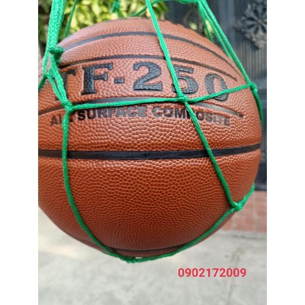 Bóng rổ Spalding TF 250 All Surface- Indoor/Outdoor- size 6 + Kim bơm bóng và túi lưới đựng bóng