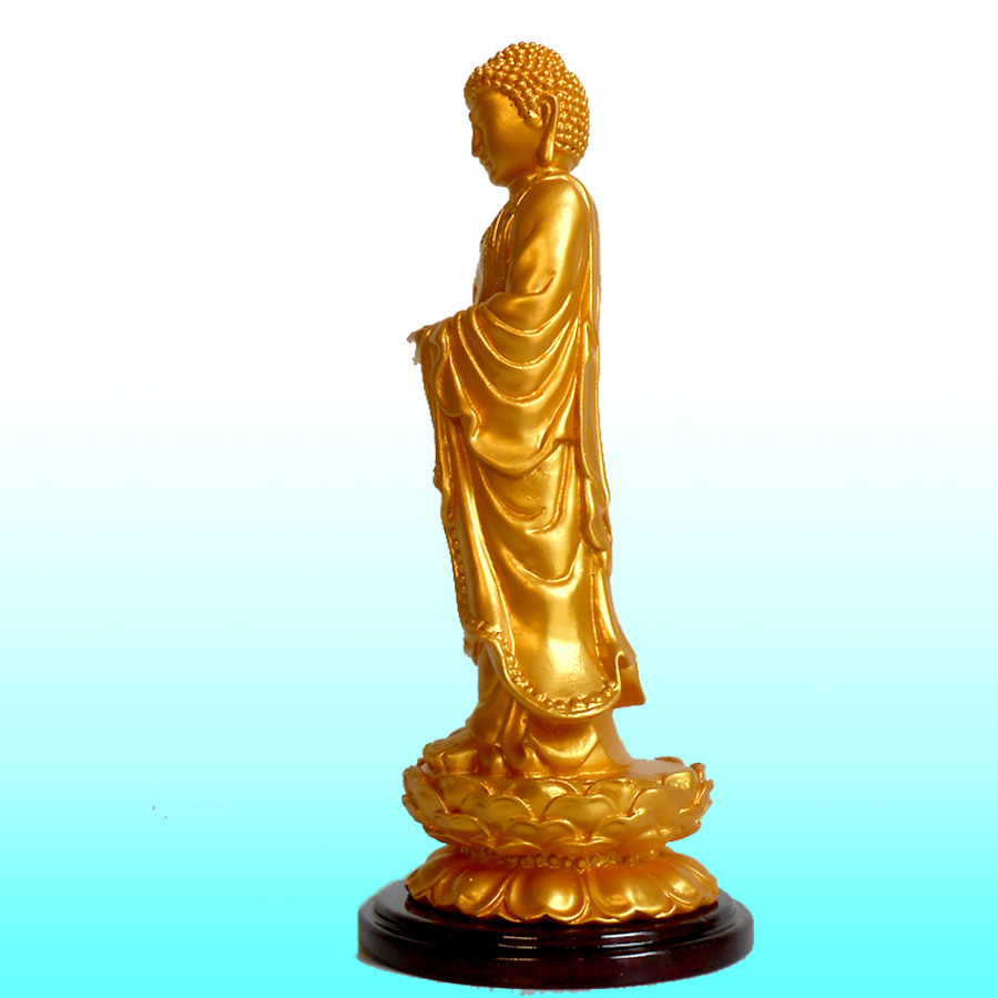 Tượng Đức Phật A Di Đà đứng cao 21 cm - Chất liệu Composite