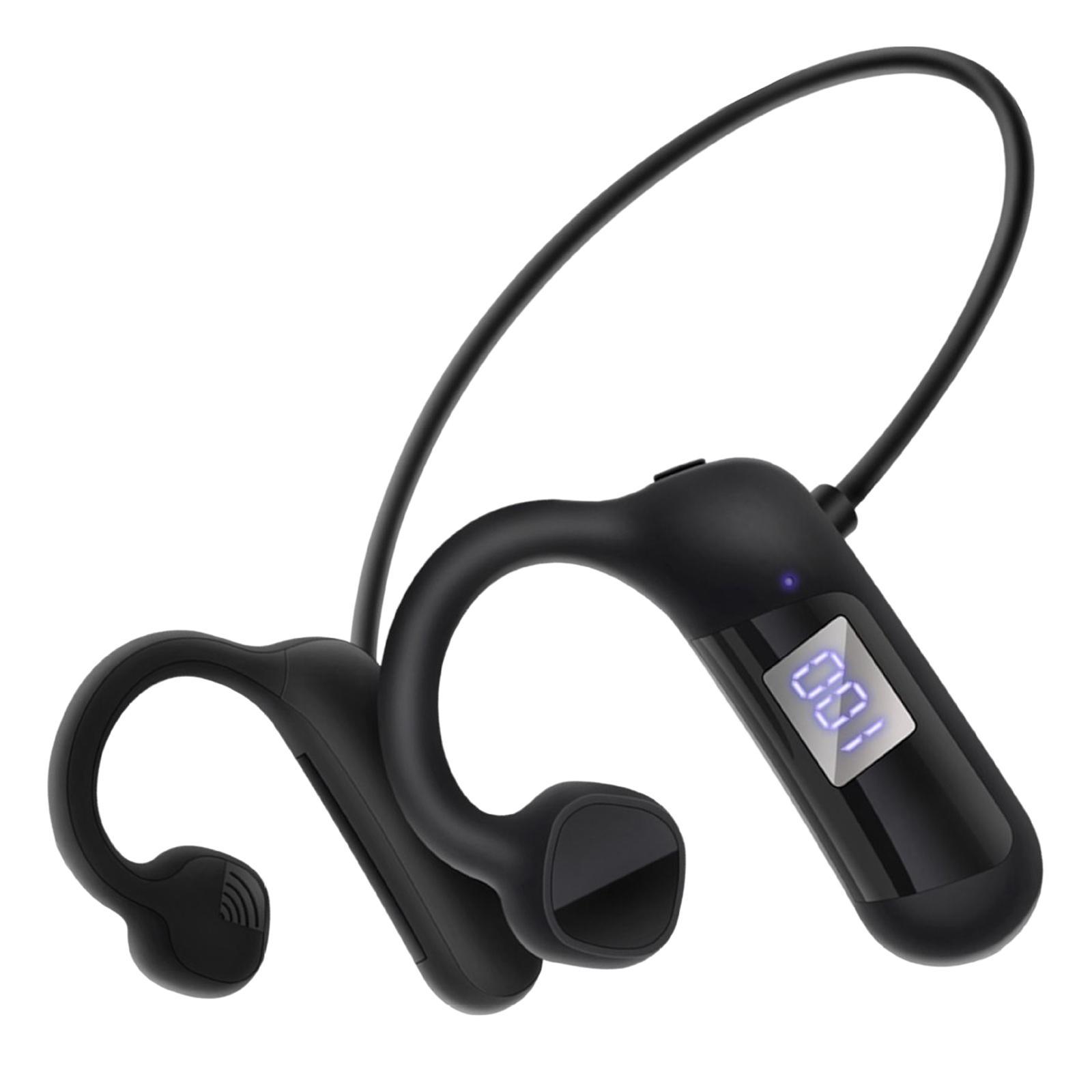 Air Conduction Headphones 5.3 Sweat Proof for Cycling Fitness Black