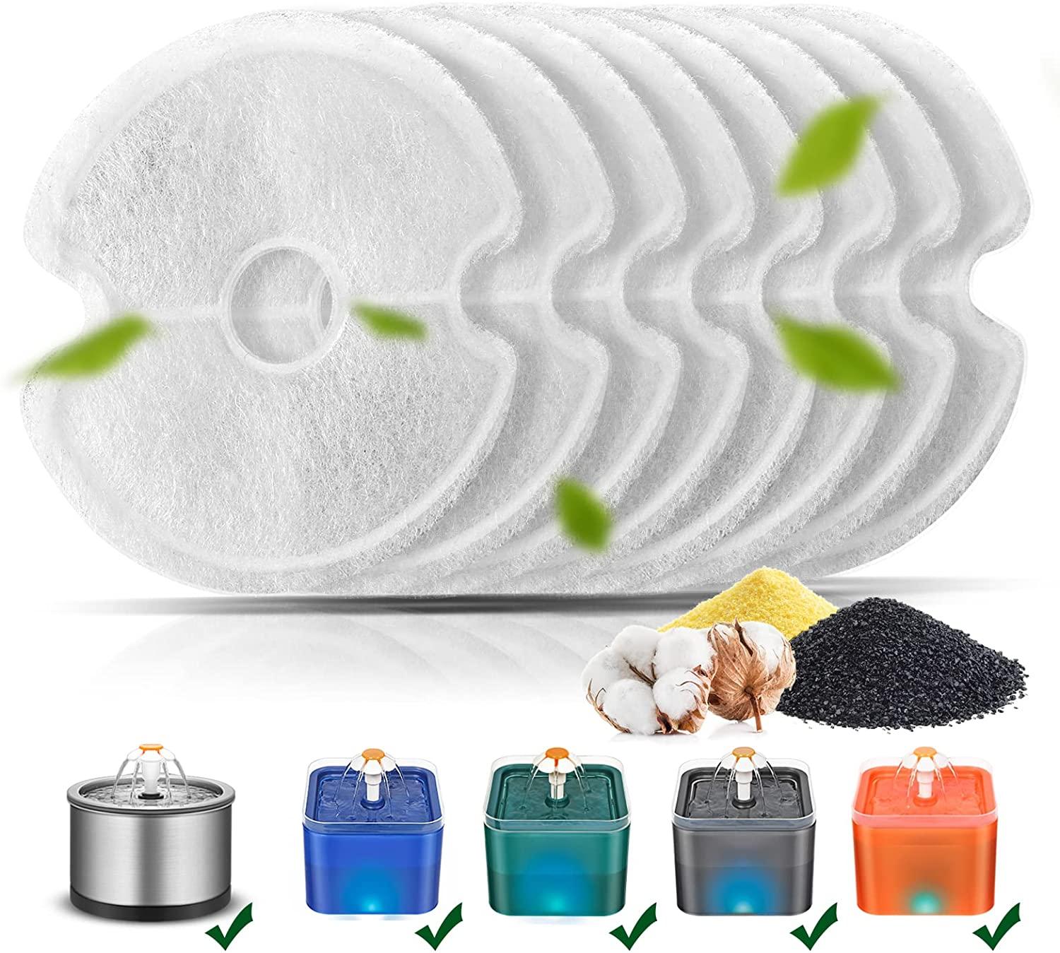 Máy lọc nước tự động dành cho thú cưng Bộ lọc đài phun nước dành cho thú cưng, Gói 8 bộ lọc thay thế
