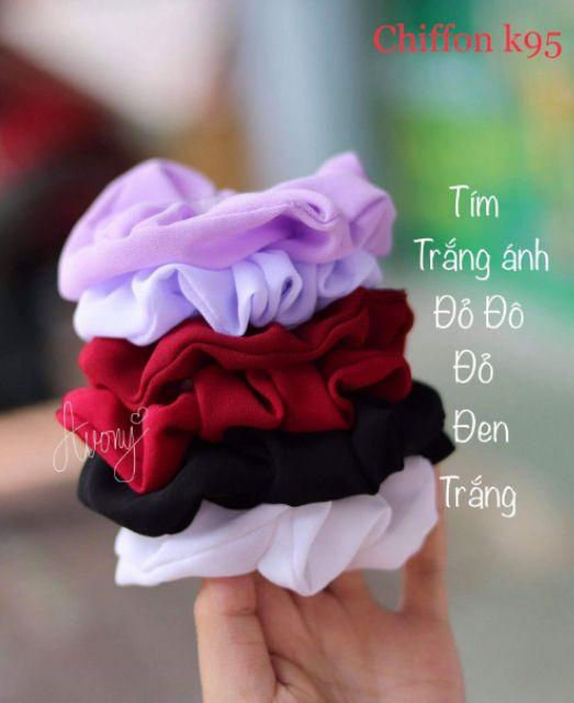 Dây cột tóc mẫu #Scrunchies vải Chiffon