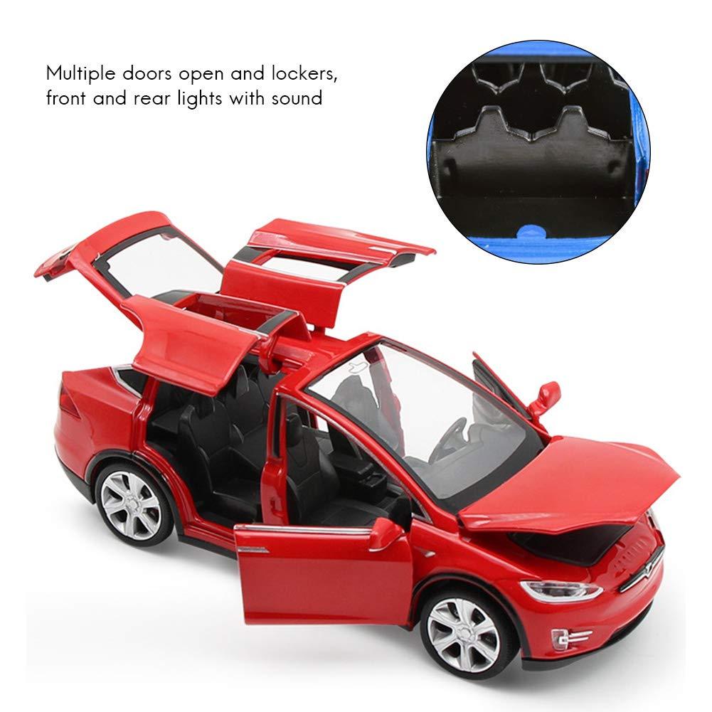 Mô hình tự động cho Tesla X 90 1:32 Autoleger với âm thanh và ánh sáng cũng như một chiếc xe đồ chơi có chức năng hỗ trợ cho trẻ em