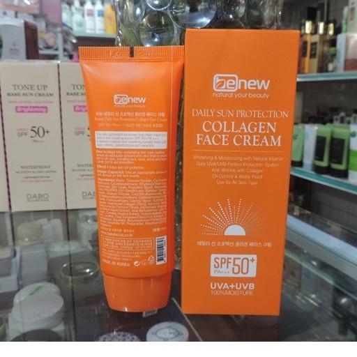 Kem Chống Nắng Trắng Da Nâng Cơ Benew Collagen Hàn Quốc Face Scream 70ml khả năng chống nắng vượt trội