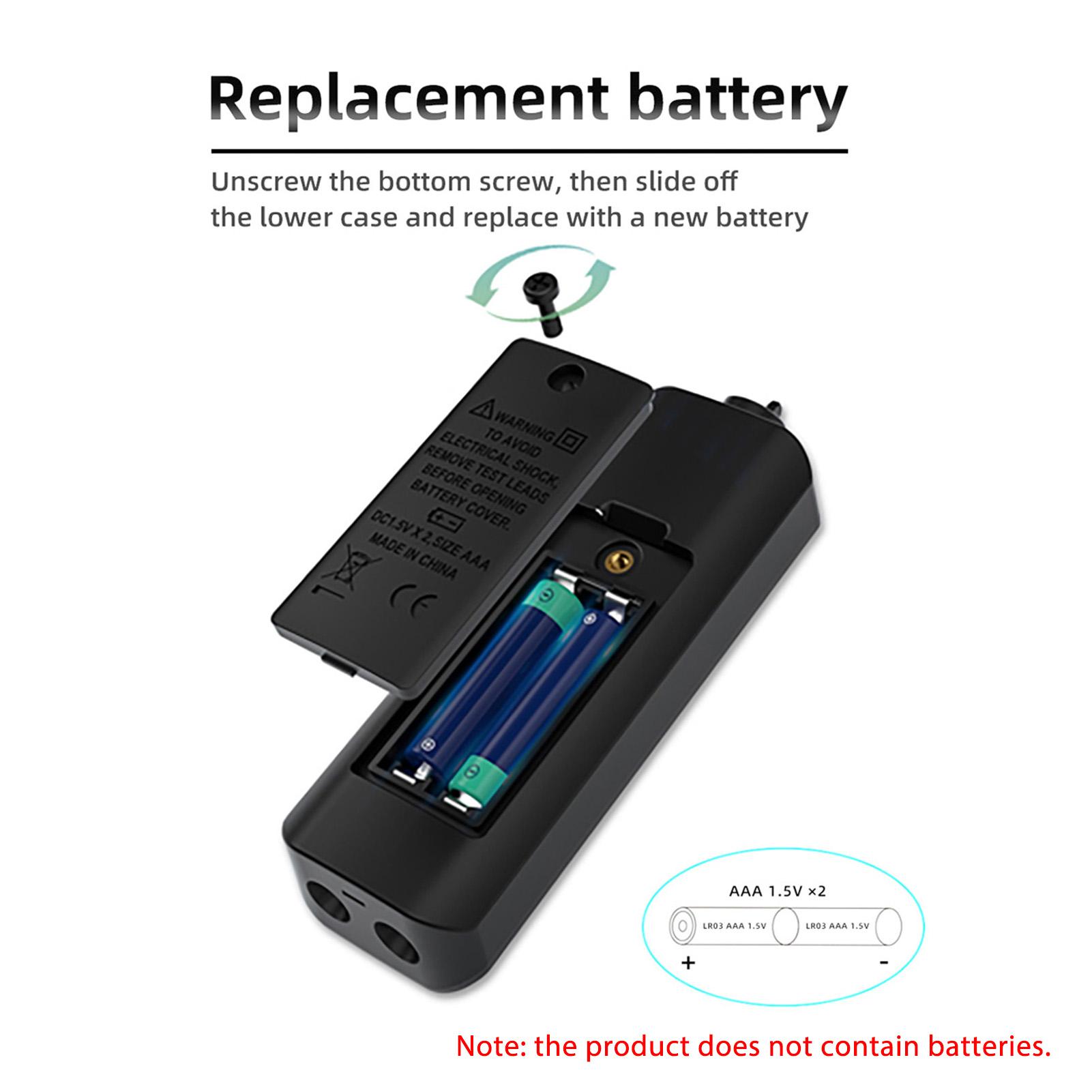BSIDE A1 Mini Multimeter LCD Digital Tester Voltage Detector 2000 Counts DC/AC Voltage Frequency Resistance NCV Continuity Live Wire Neutral Wire Check True RMS Meter with Storage Zipper Case