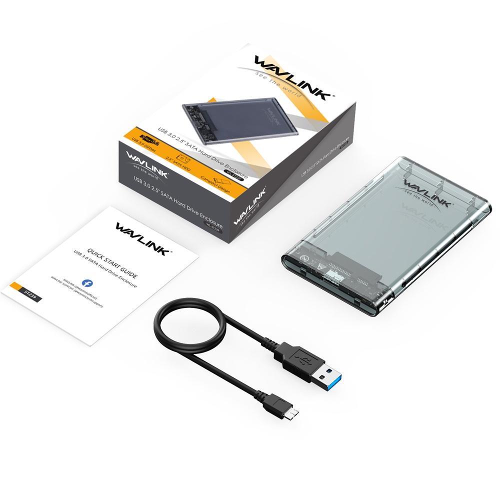 SAMSUNG Wavlink Hộp Đựng Ổ Cứng Ngoài Usb 3.0 SATA III 2.5 "Tối Đa Cho 7mm / 9.5mm 2.5 Inch HDD / SSD Max 4TB