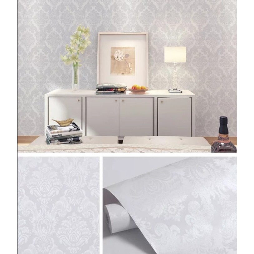 Bộ Sưu Tập 5 Mét Dài Decal Giấy Dán Tường HOA VĂN CHÂU ÂU khổ 45cm Có Keo Sẵn