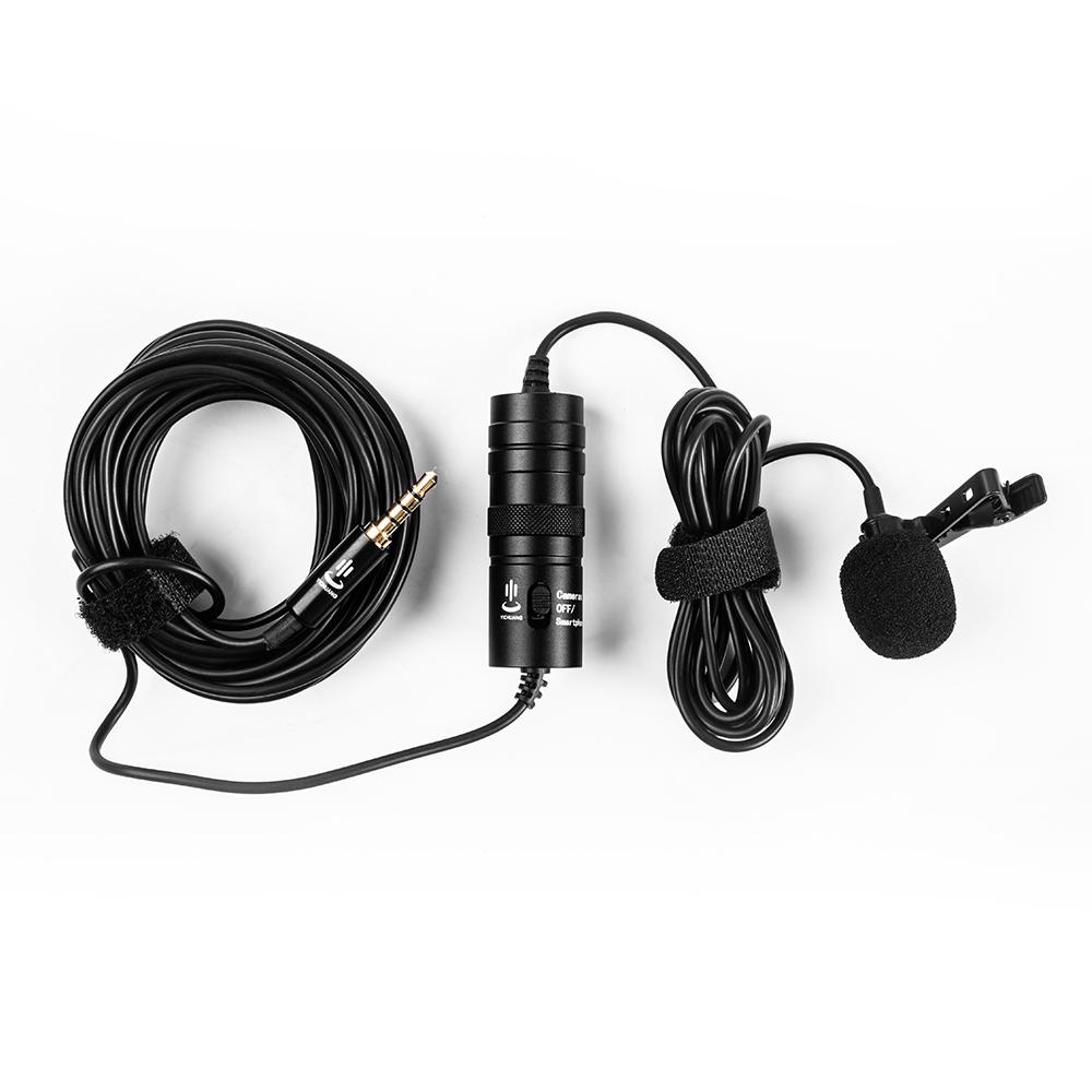 Micrô Lavalier chuyên nghiệp Cáp 3,5 mm 6 mét với bộ chuyển đổi 6,35 mm có Kính chắn gió cho iPhone 6 / 6P Samsung