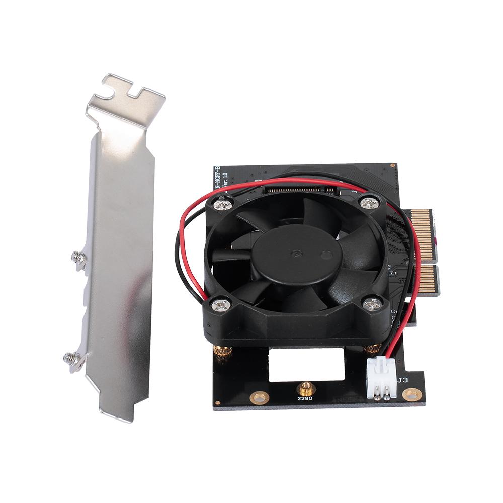 I bộ chuyển đổi thẻ mở rộng với quạt cho máy tính để bàn M.2 NVME NGFF sang PCI-E X4