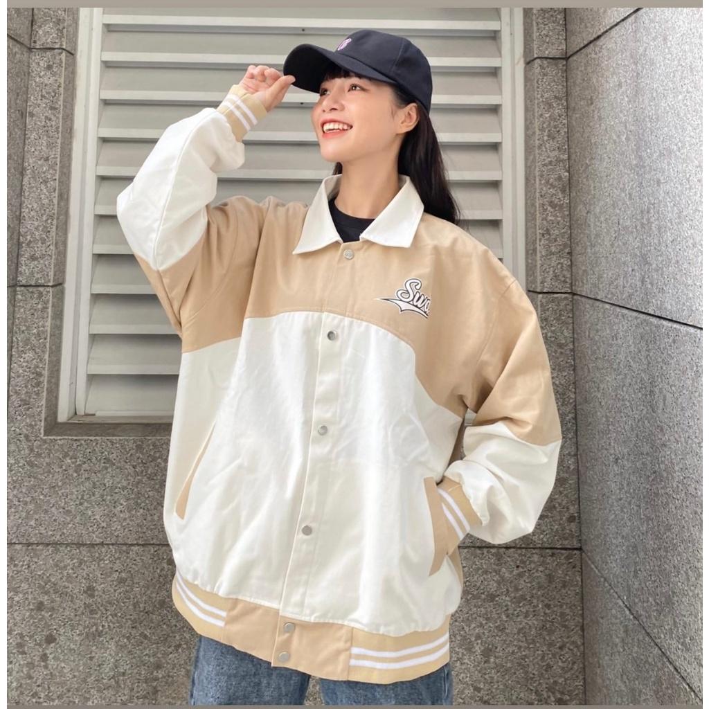 Áo Khoác Bomber BOB Jacket Form Rộng Vải Khaki Dày Dặn Phong Cách Ulzzang Unisex