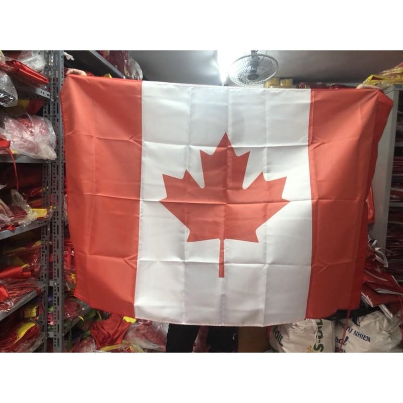Quốc kỳ Canada in thẩm thấu 1 lớp vải 1x1,5m