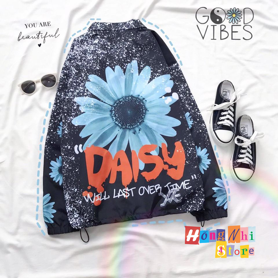 Áo Khoác Dù 3D Nút Bóp Dáng Rộng Unisex - Khoác Dù In Hình Nút Gài Dây Rút Dáng Dài - MM