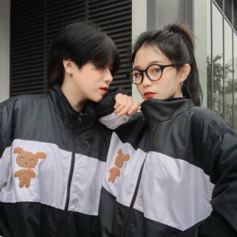 Áo Khoác Dù Nam Nữ Unisex - Áo Khoác Jacket Bombers GẤU Siêu Hot, Áo khoác nam nữ Ullzang Basic có form rộng XL