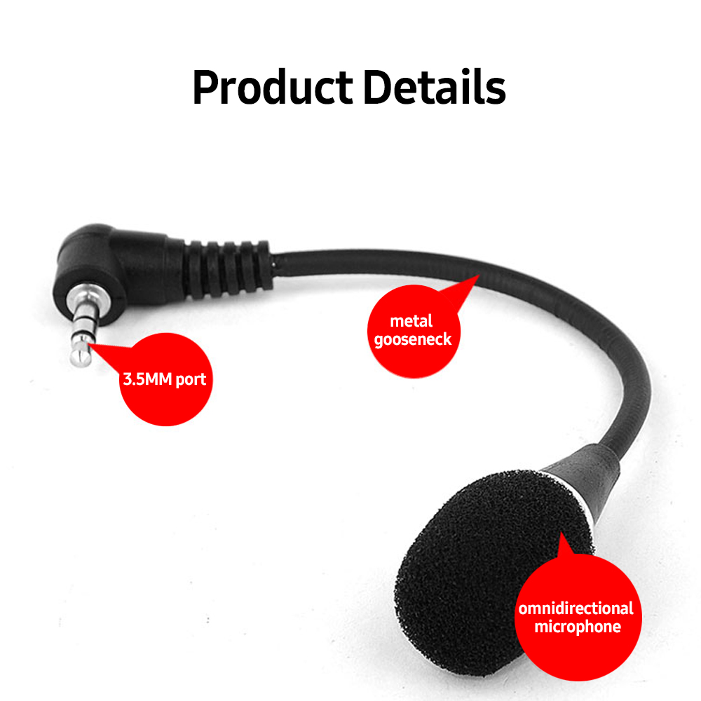 Micrô Đa Hướng Linh Hoạt Nhỏ 3.5mm Âm Thanh Tuyệt Vời Cho Thu Âm Và Video