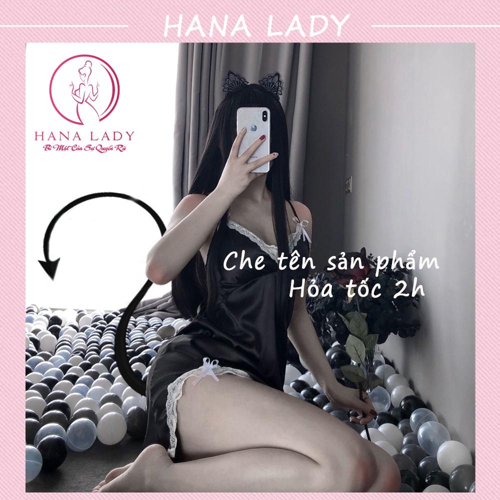 Váy ngủ lụa hai dây sexy mềm mịn xẻ tà quyến rũ khiêu gợi VN412