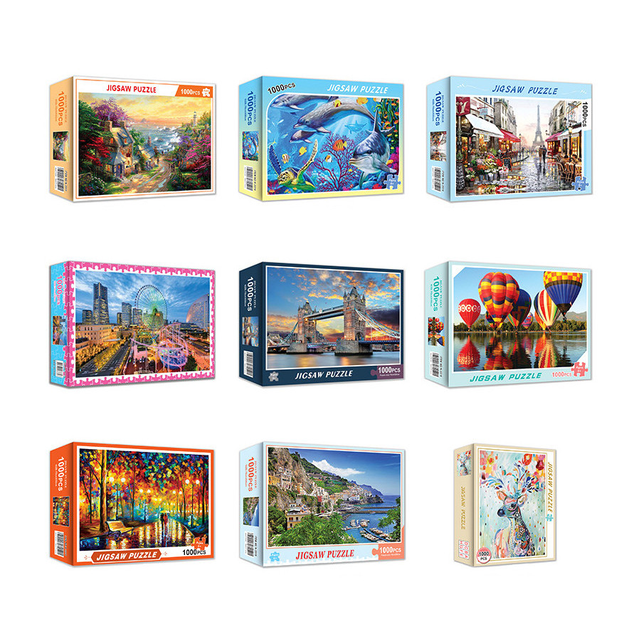 Bộ Tranh Ghép Xếp Hình 1000 Pcs Jigsaw Puzzle Bản Thú Vị Cao Cấp