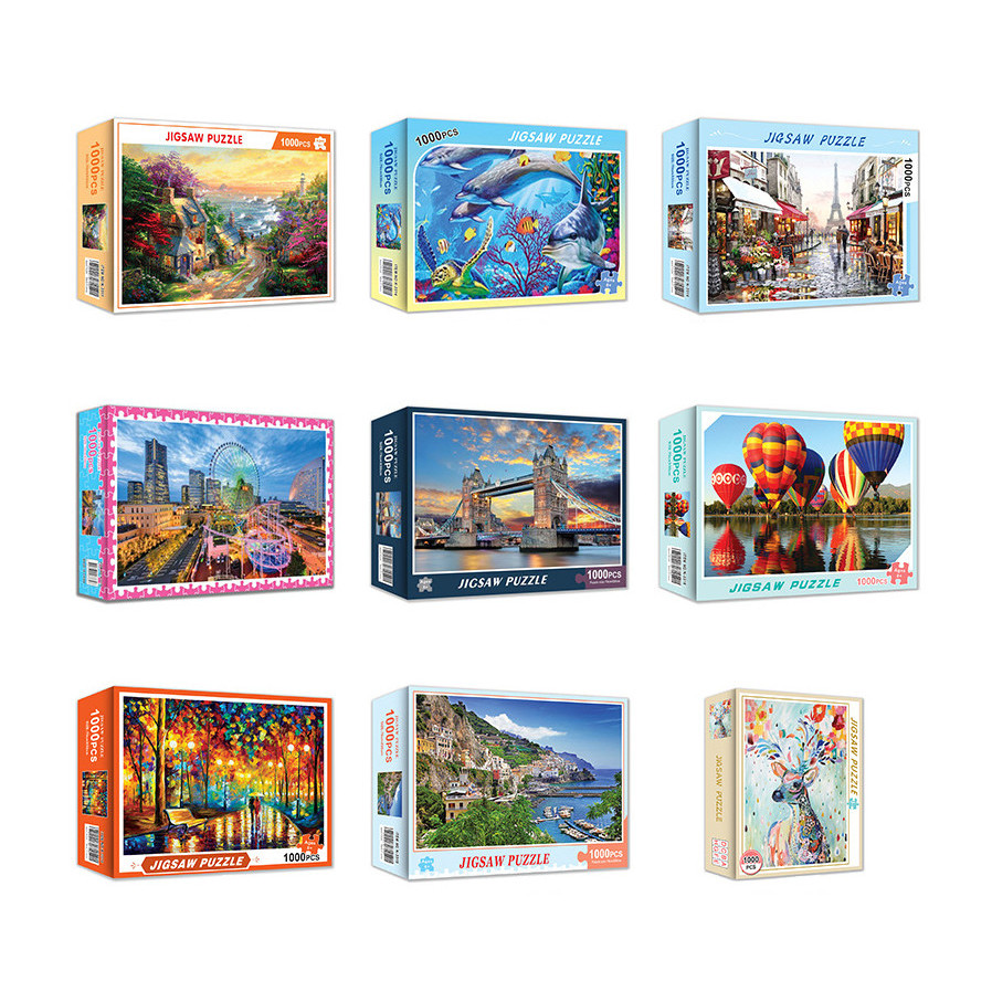 Bộ Tranh Ghép Xếp Hình 1000 Pcs Jigsaw Puzzle (Tranh ghép 70*50cm) Bản Thú Vị Cao Cấp