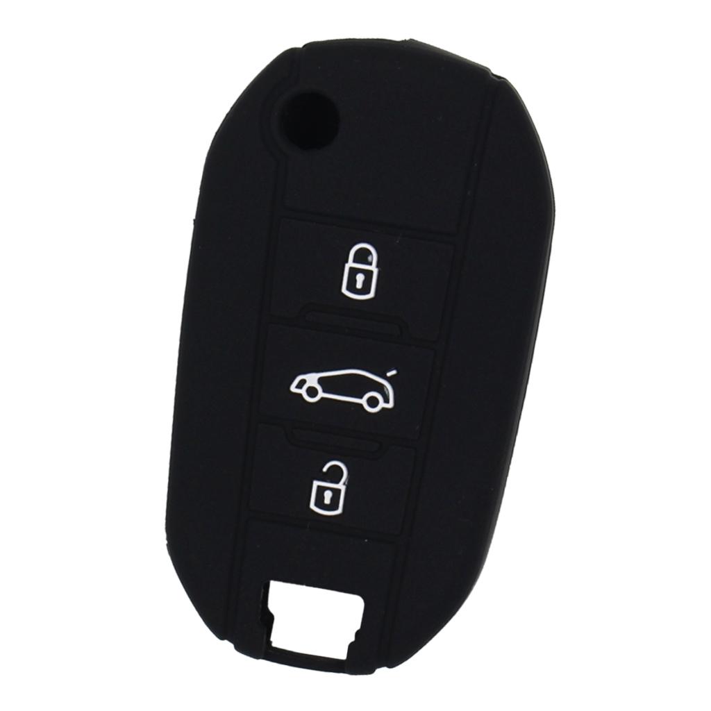 2x Silicone Cover Fit for Folding Remote Key Fob Case Shell Black