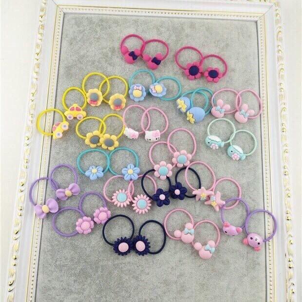 Set 40 dây buộc tóc bé gái