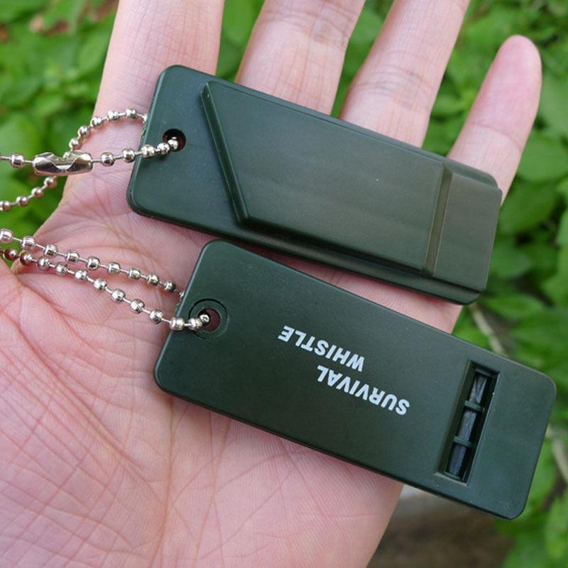 2x Plastic Emergency Survival Whistle Outdoor Camping Hiking Safety Rescue Tool