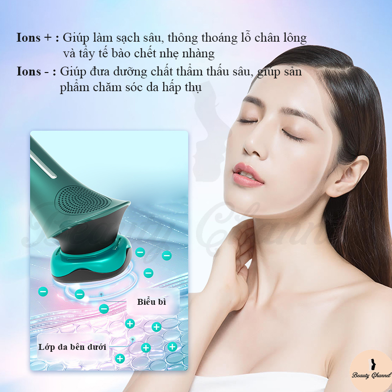 Máy Massage Mặt Chăm Sóc Làm Đẹp Da Nóng - Lạnh - EMS - Dưỡng Ẩm Giúp Da Săn Chắc - Mịn Màng - Thu Nhỏ Lỗ Chân Lông Kèm Máy Massage Mắt RF Tần Số Vô Tuyến Làm Mờ Nếp Nhắn - Quầng Thâm