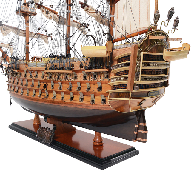 Mô Hình Thuyền Chiến Bằng Gỗ HMS Victory Medium Dùng Để Trưng Bày Trang Trí Dài 74 Cm