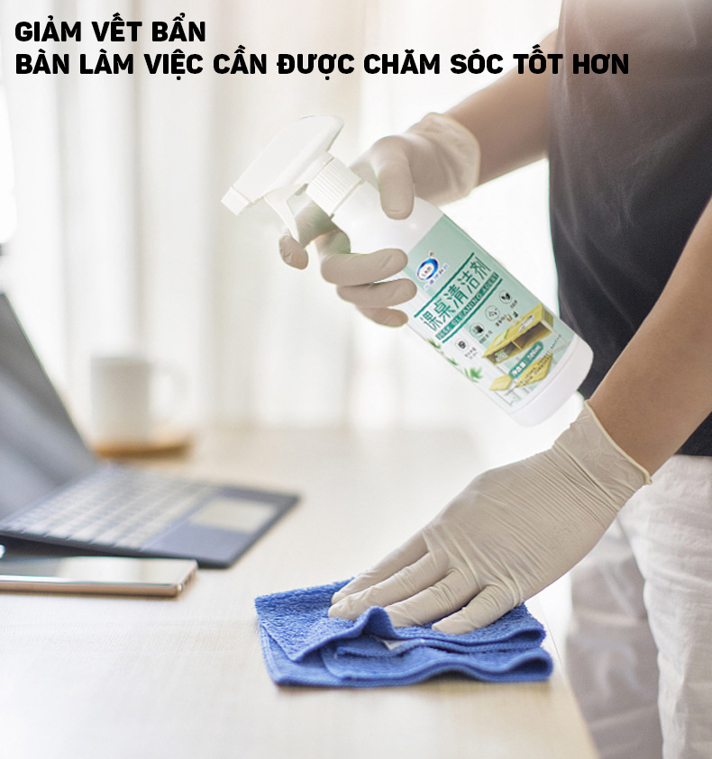 Dung Dịch Vệ Sinh Tẩy Sạch Vết Bẩn Bề Mặt Gỗ Trên Bàn Làm Việc, Bàn Học 500ML LKB- Hàng Nhập Khẩu
