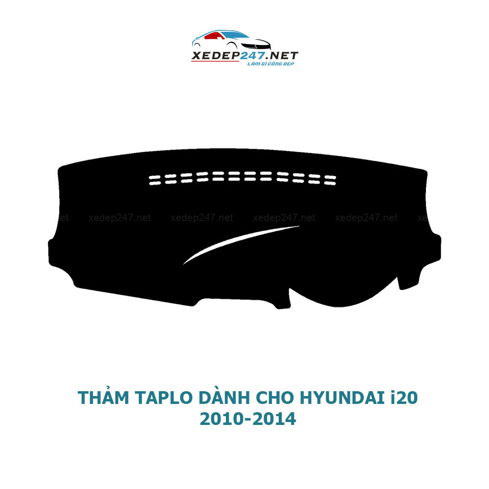 Thảm Taplo dành cho xe Hyundai i20 2010 đến 2018 chất liệu Nhung, da Carbon, da vân gỗ