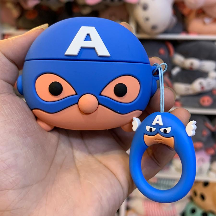 Case Vỏ Bọc Ốp Bảo Vệ Dành Cho Airpods Pro Siêu Anh Hùng Marvel Chất Liệu Silicon Dẻo