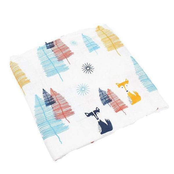 Combo 2 Khăn Tắm Muslin Swaddle 100% Cotton Organic An Toàn Cho Bé