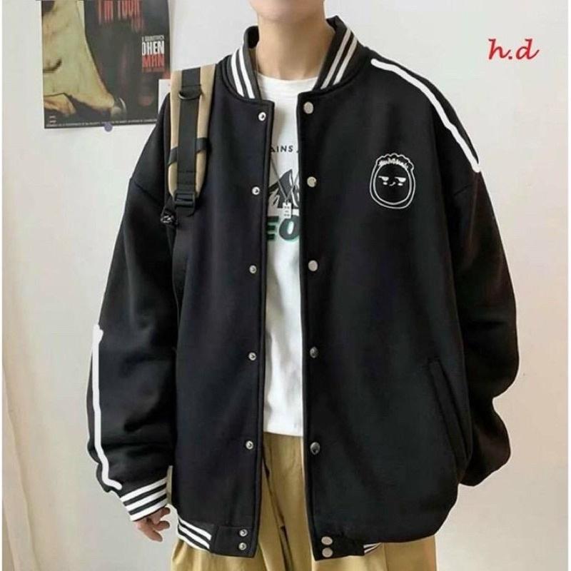 Áo khoác bomber nỉ ngoại AN517 unisex ulzzang nam nữ