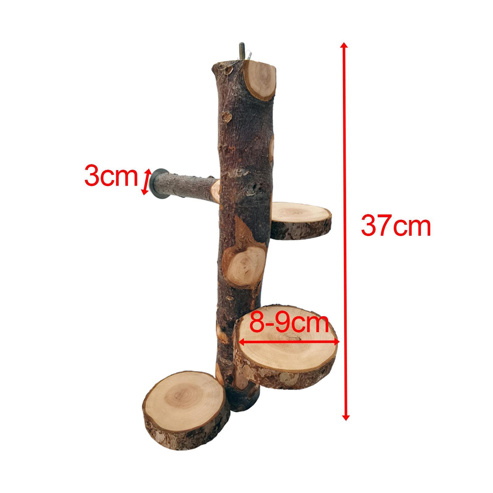 Wooden Climbing Ladder Stand Platform Perch Activity Exercise Rodents Toy Playground Hamster Chew Toys for Chinchilla Gerbil Parrot Resting