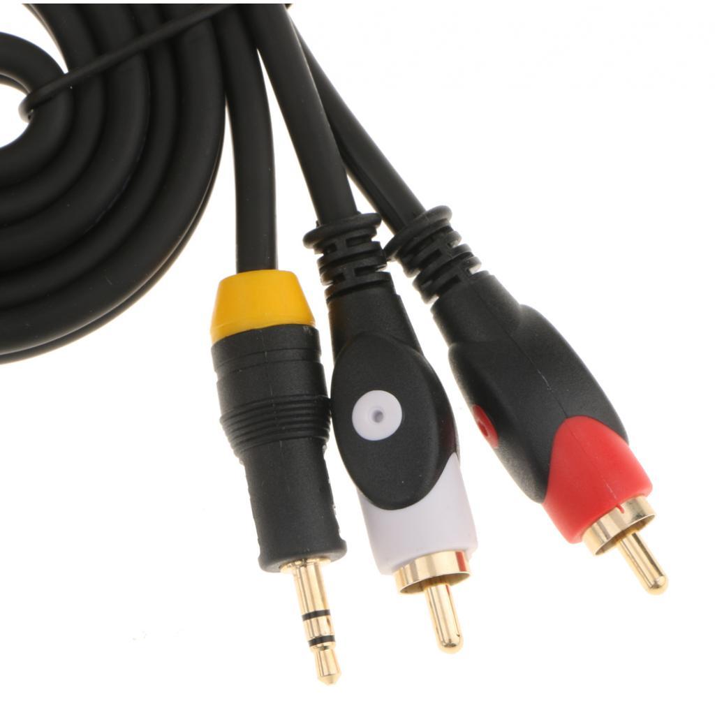 3.5mm 1/8" Jack TO 2 RCA Male Stereo Phono Audio Speaker Adapter CABLE 0.5m