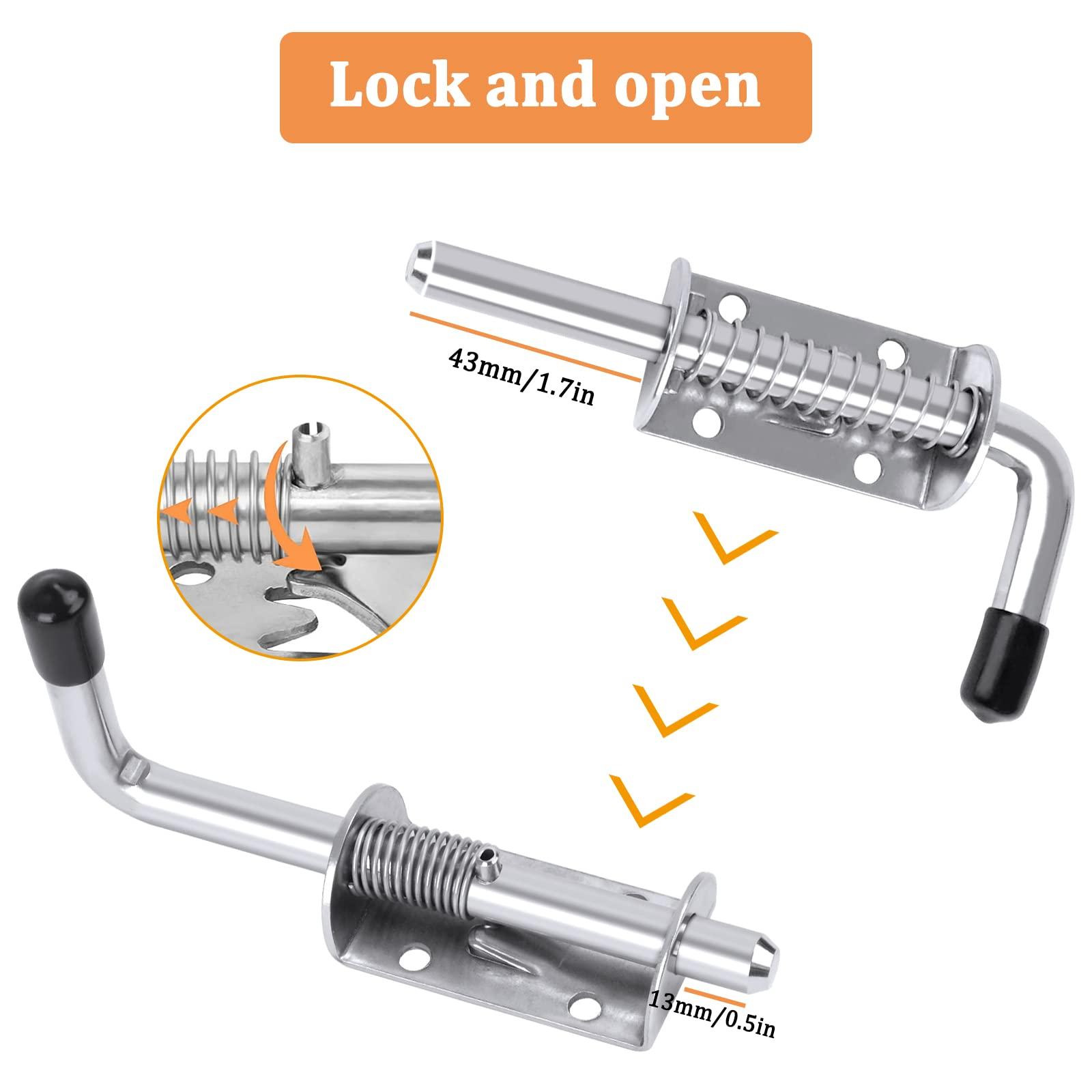 2 mảnh thép không gỉ thanh lò xo - thanh bu lông - Tanrene Türriegel - khóa cửa - Cửa Riegel - Spring Bar Snap Lock - khóa cửa cho tất cả các loại cửa và cửa sổ
