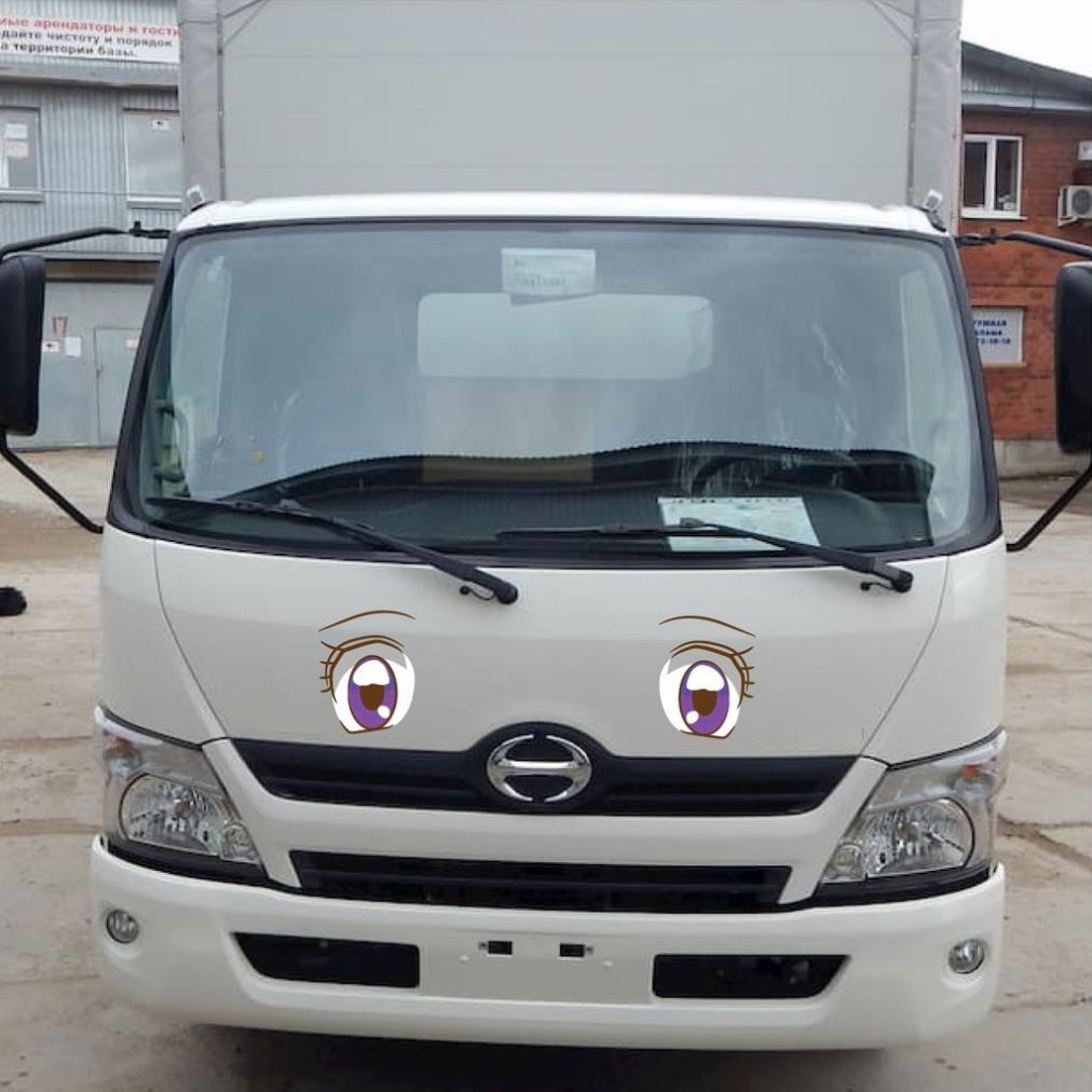 Tem dán đầu xe, decal đôi mắt trang trí xe tải Suzuki, xe Huyndai, tải Teraco, xe Faw SM-11