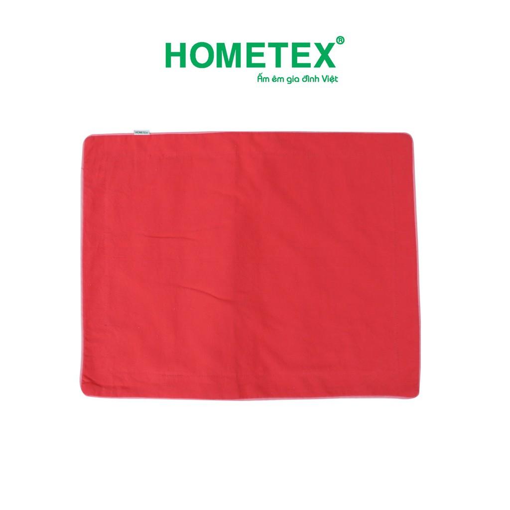 Áo gối đầu cho bé size 30x40cm viền bèo cotton xốp màu Hometex