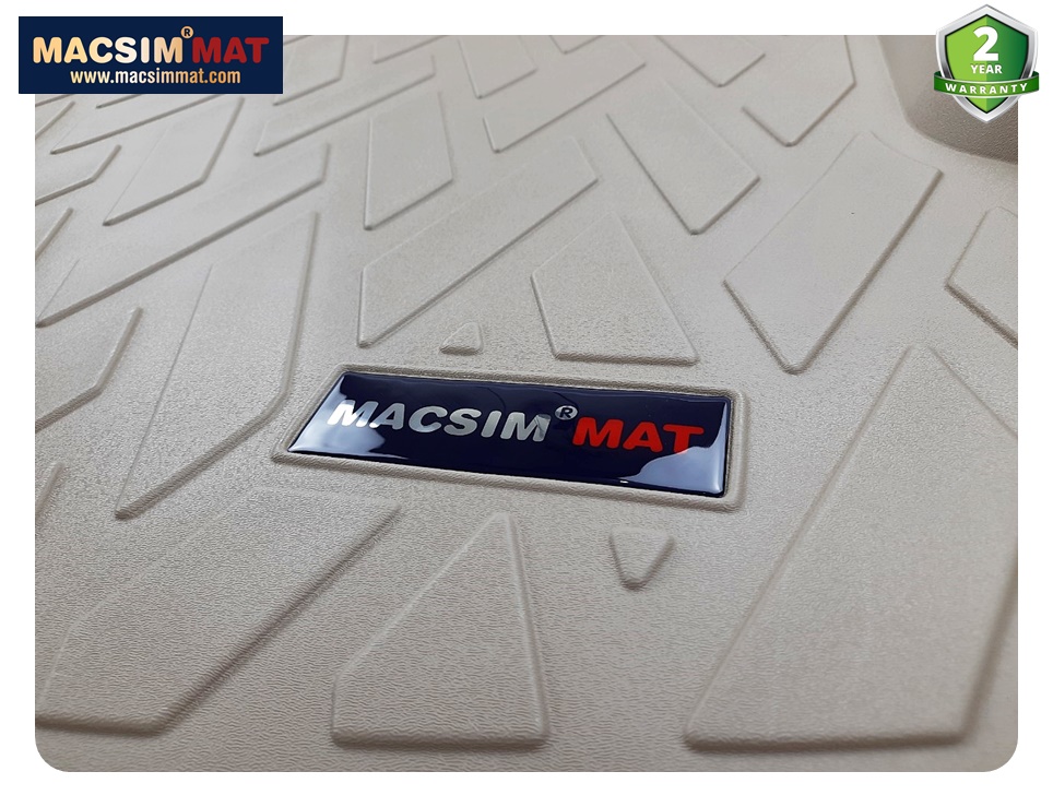 Thảm lót cốp xe ô tô Kia Seltos nhãn hiệu Macsim chất liệu TPV cao cấp màu be