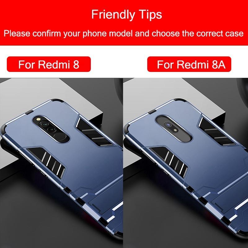 Ốp điện thoại cứng mỏng có đế đỡ chống sốc cho Xiaomi Redmi 8A Redmi8