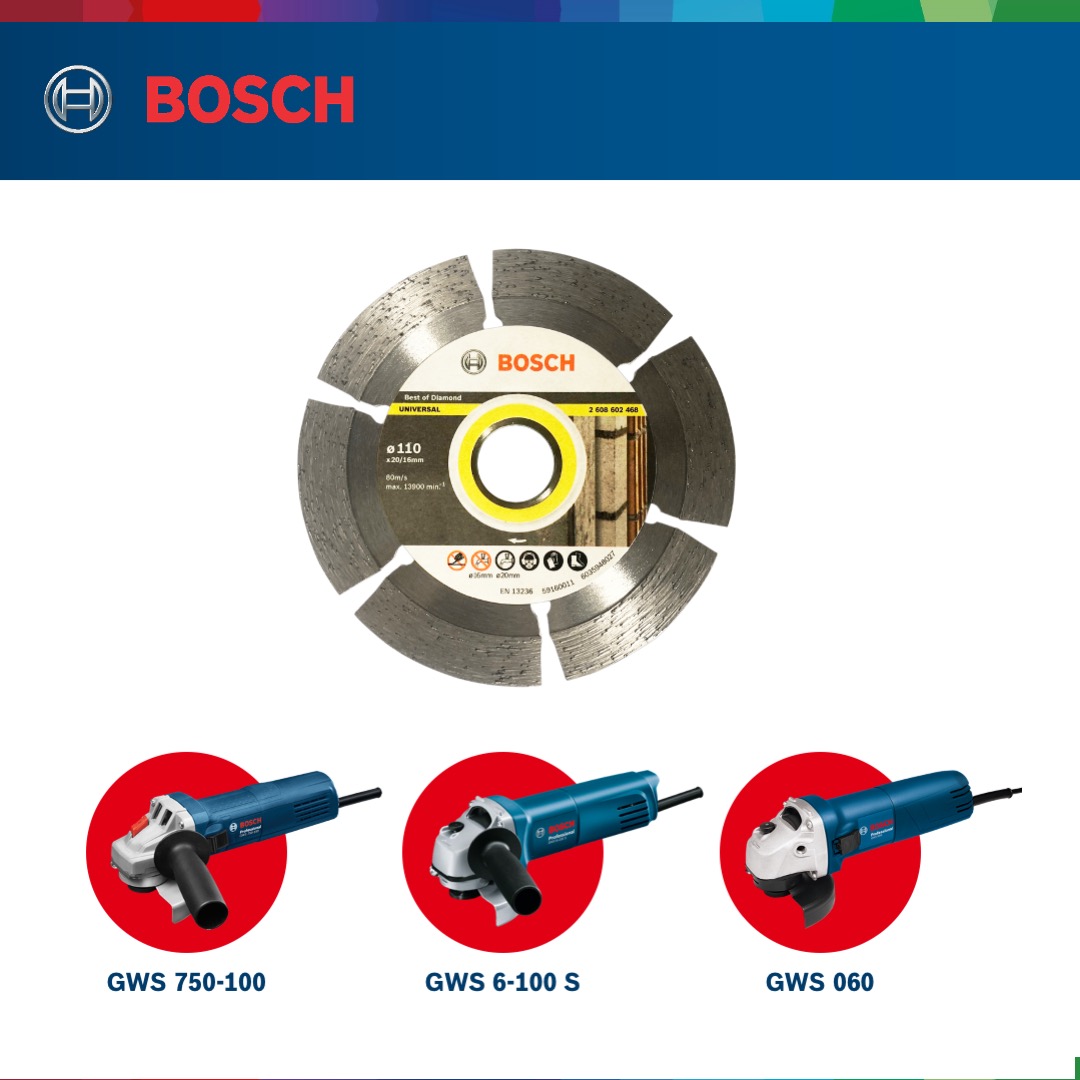 Đĩa cắt kim cương Bosch 110x20/16mm đa năng