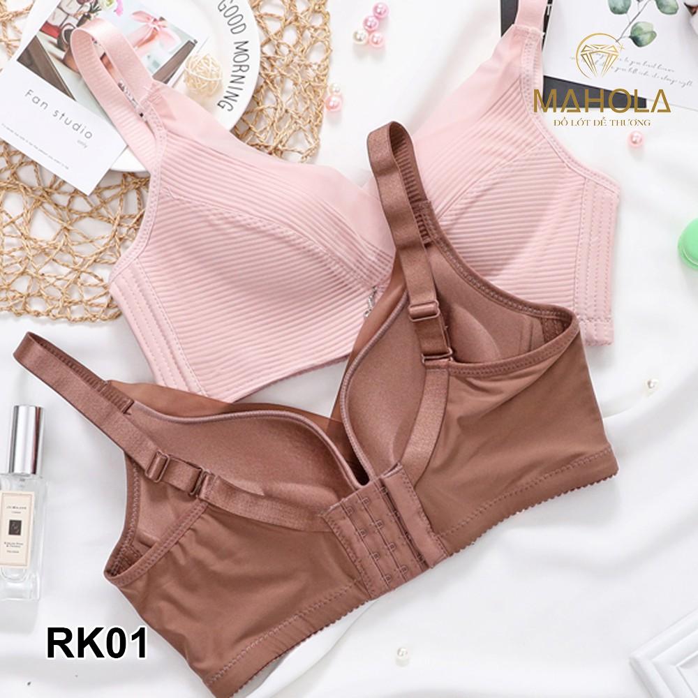 Bộ Đồ Lót Mút Vừa, Su Đúc Không Gọng Nâng Ngực Tự Nhiên -MAHOLA- RK01