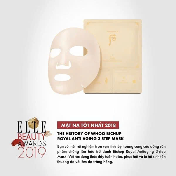 Mặt Nạ Chống Lão Hóa Whoo Bichup Moisture Anti-aging Mask 3 bước
