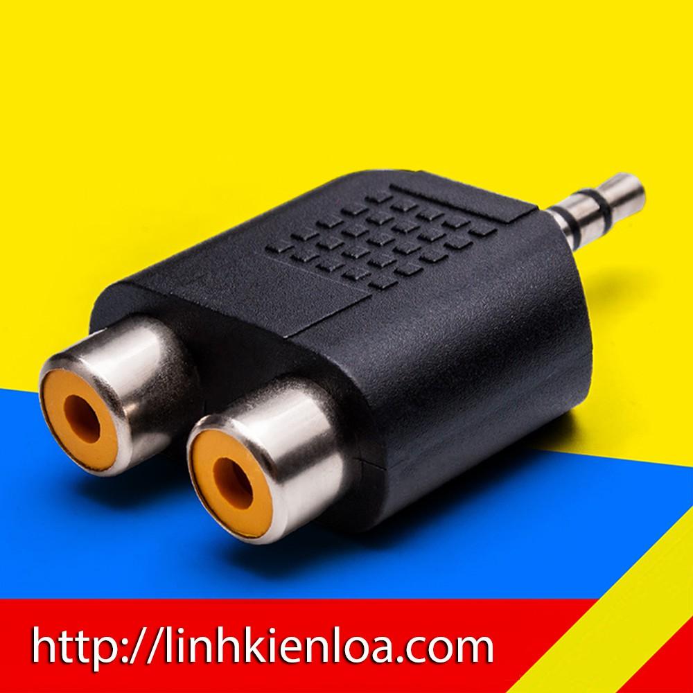 Jack cắm chuyển đổi âm thanh Jack cắm 3.5mm sang 2 đầu hoa sen AV ( 2 RCA )