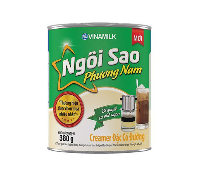 COMBO 6 HỘP CREAMER ĐẶC NGÔI SAO PHƯƠNG NAM XANH LÁ - HỘP THIẾC 380G